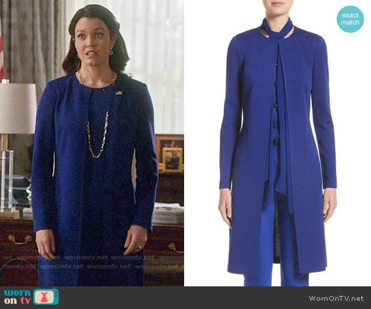 St John Collection Milano Knit Topper worn by Mellie Grant (Bellamy Young) on Scandal