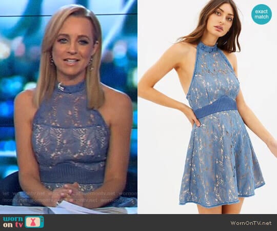 Delilah Halter Mini Dress by Talulah worn by Carrie Bickmore on The Project