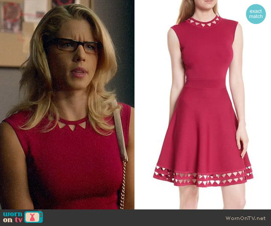 Ted Baker Kathryn Dress worn by Felicity Smoak (Emily Bett Rickards) on Arrow