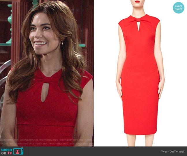 Ted Baker Kezzia Dress worn by Victoria Newman (Amelia Heinle) on The Young and the Restless