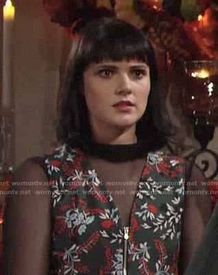 WornOnTV: Tessa’s floral zip front jumpsuit on The Young and the ...