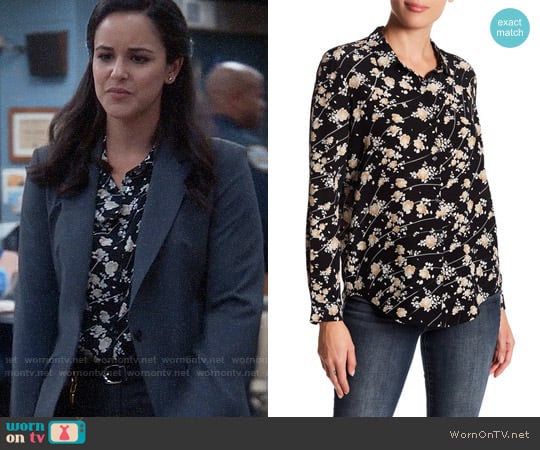 The Kooples Flowers Dotted Line Blouse worn by Amy Santiago (Melissa Fumero) on Brooklyn Nine-Nine