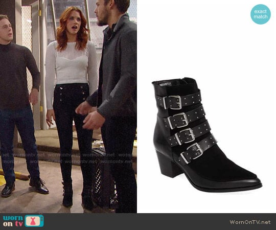 Topshop Merlin Boots worn by Sally Spectra (Courtney Hope) on The Bold and the Beautiful