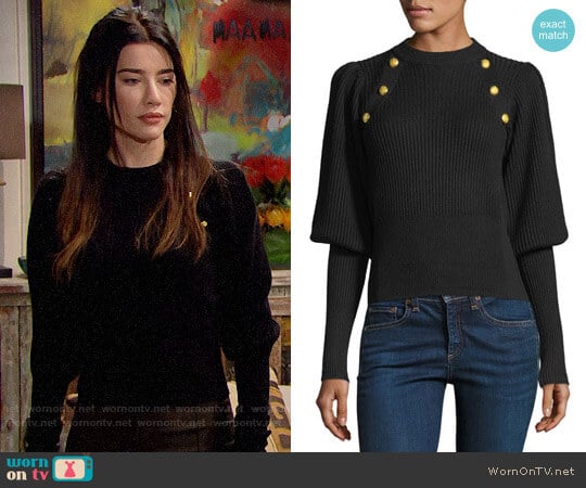 Veronica Beard Jude Sweater worn by Steffy Forrester (Jacqueline MacInnes Wood) on The Bold and the Beautiful