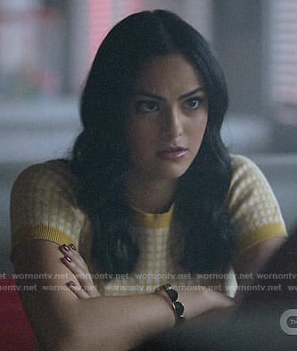 Veronica’s yellow checked top on Riverdale