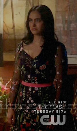 Veronica's floral embroidered dress on Riverdale