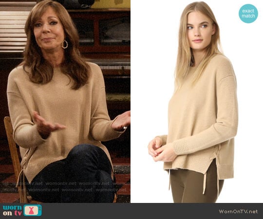 Vince Lace-up Sweater worn by Bonnie Plunkett (Allison Janney) on Mom