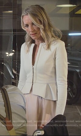 Janet's white peplum jacket on Marvel's Runaways