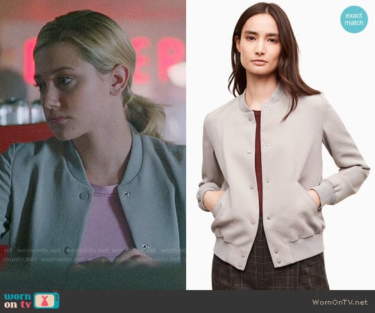 Wilfred Poussin Bomber Jacket in Ashen worn by Betty Cooper (Lili Reinhart) on Riverdale
