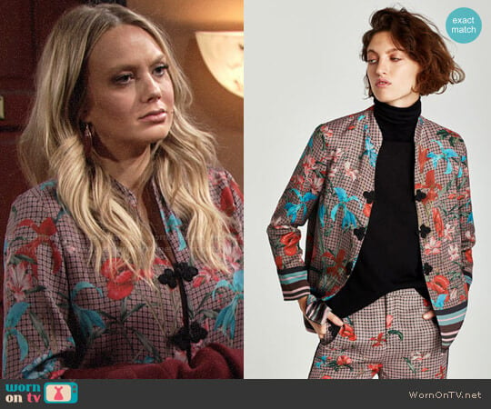 Zara Flowing Jacket with Grommets worn by Abby Newman (Melissa Ordway) on The Young and the Restless