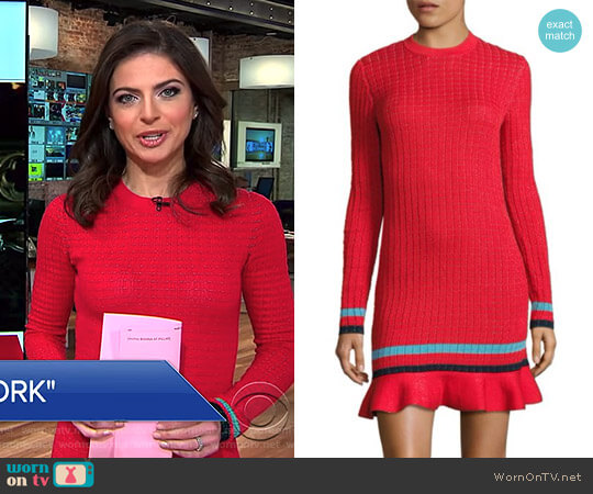 Smocked Sweater Dress by 3.1 Phillip Lim worn by Bianna Golodryga on CBS Mornings