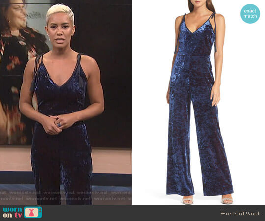 'Regina' Jumpsuit by Adelyn Rae worn by Sibley Scoles on E! News