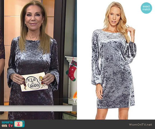 Crushed Velvet Shift by Adrianna Papell worn by Kathie Lee Gifford on Today