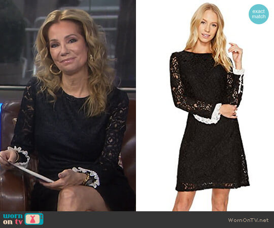 Lace Shift Dress with Long Sleeves by Adrianna Papell worn by Kathie Lee Gifford on Today