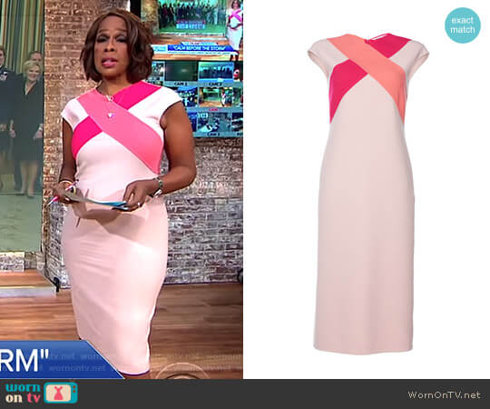 WornOnTV: Gayle’s pink cross front dress on CBS This Morning | Gayle ...