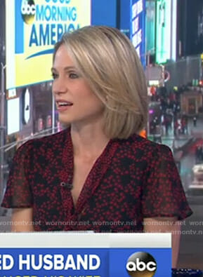 Amy’s red and black star print dress on Good Morning America