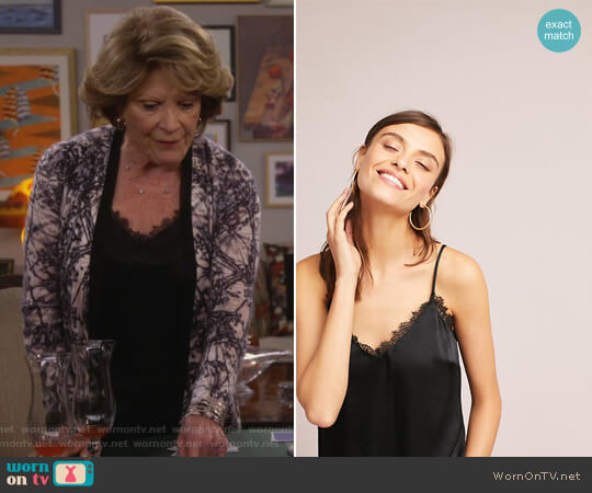 Laced V-Neck Cami by Floreat at Anthropologie worn by Judy Roberts (Linda Lavin) on 9JKL