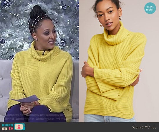 WornOnTV: Tamera’s yellow turtleneck top on The Real | Tamera Mowry ...