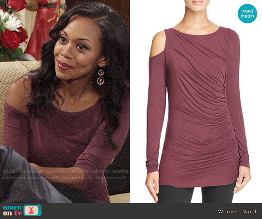 WornOnTV: Hilary’s purple top with cutout shoulder on The Young and the ...