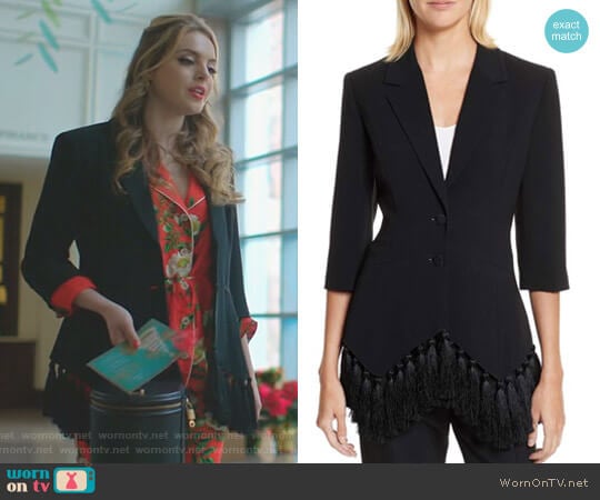 'Violetta' Blazer by Cinq a Sept worn by Fallon Carrington (Elizabeth Gillies) on Dynasty