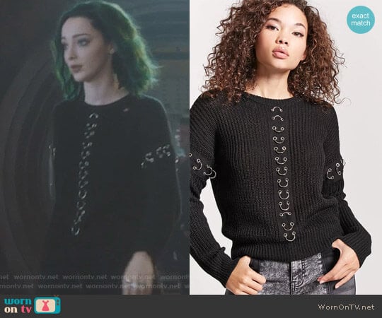 O-Ring Sweater by Forever 21 worn by Lorna Dane (Emma Dumont) on The Gifted