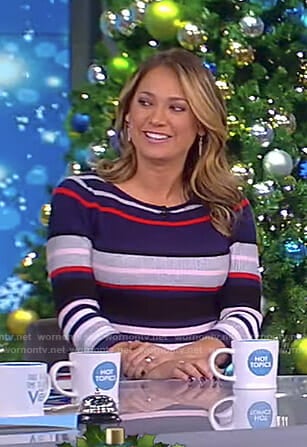 Ginger's striped maternity dress on The View