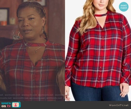 WornOnTV: Chelsea's black and red plaid button down shirt on