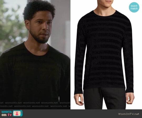 Long-Sleeve Patterned Top by John Varvatos worn by Jamal Lyon (Jussie Smollett) on Empire