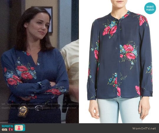 Joie Devitri Blouse worn by Amy Santiago (Melissa Fumero) on Brooklyn Nine-Nine