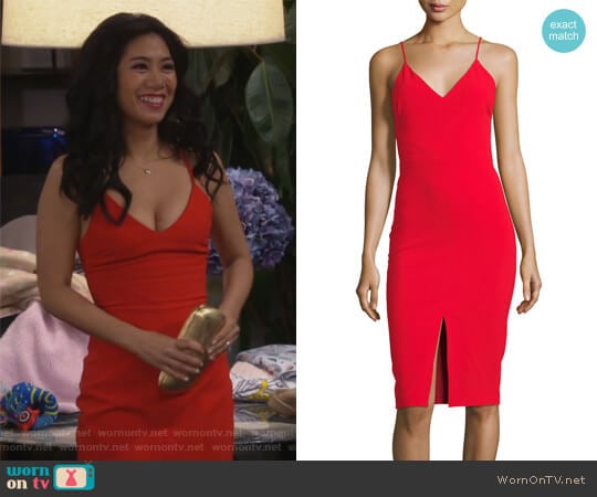 Brooklyn Slit-Front Slip Dress by Likely worn by Eve Roberts (Liza Lapira) on 9JKL