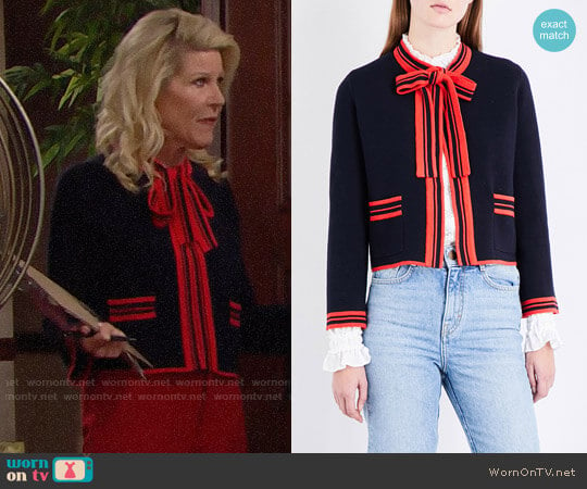 Maje Mong Cardigan worn by Pamela Douglas (Alley Mills) on The Bold and the Beautiful