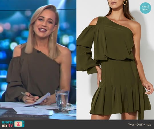 The Self Centred Dress by Mossman worn by Carrie Bickmore on The Project