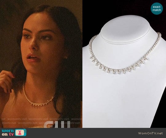 NouveauTique Swarovski Pearl Necklace Choker worn by Veronica Lodge (Camila Mendes) on Riverdale