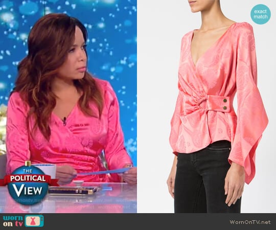 Wrap Front Blouse by Peter Pilotto worn by Sunny Hostin on The View