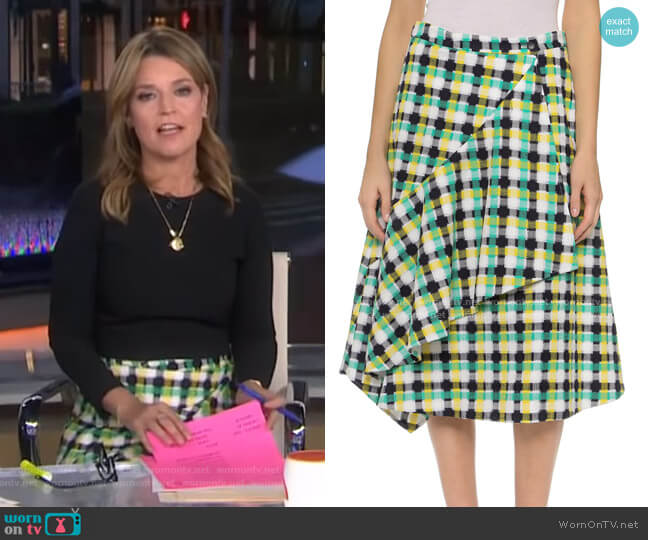 WornOnTV: Savannah’s multi-color plaid skirt on Today | Savannah ...