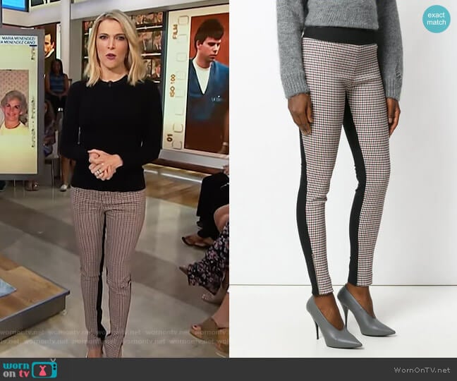 Plaid Front Leggings by Stella McCartney worn by Megyn Kelly on Today