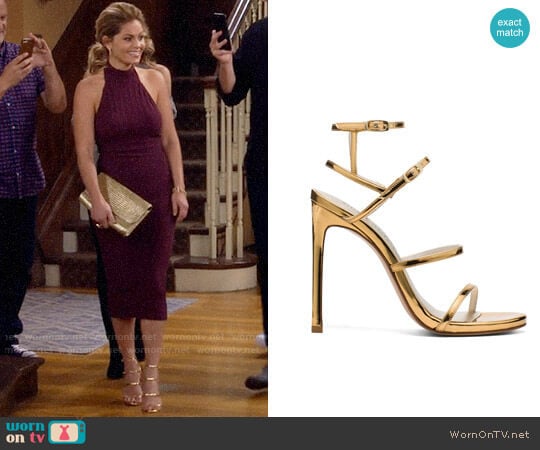 Stuart Weitzman Courtesan Sandals worn by DJ Tanner-Fuller (Candace Cameron Bure) on Fuller House