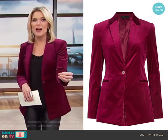 Velvet Blazer by Theory worn by Megyn Kelly on Today