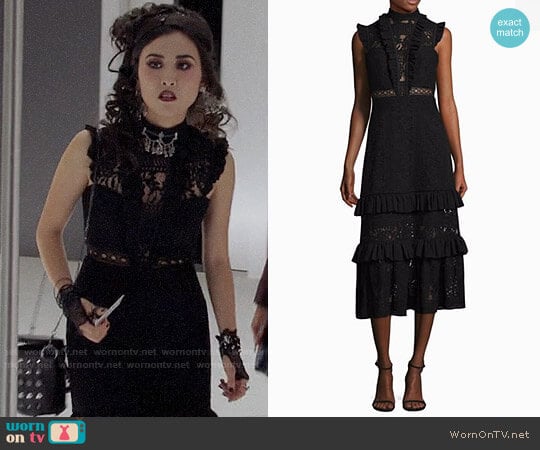 Three Floor Boulevard Ruffled Shift Dress worn by Nico Minoru (Lyrica Okano) on Marvels Runaways