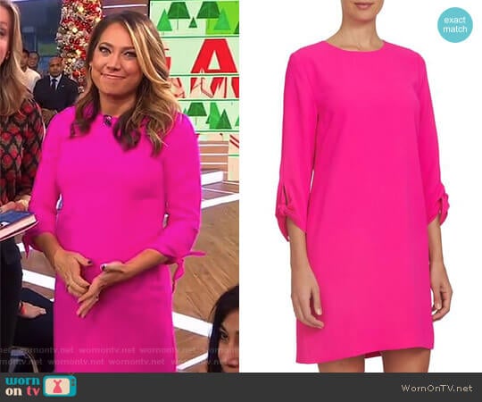 Tie Sleeve Shift Dress by Cece worn by Ginger Zee on Good Morning America