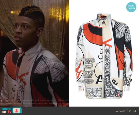 Bauhaus Print Silk Shirt by Versace worn by Hakeem Lyon (Bryshere Y. Gray) on Empire