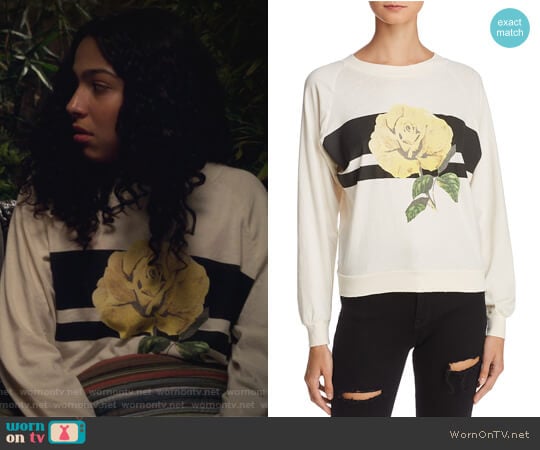 Sunny Rose Sweatshirt by WildFox worn by Molly Hernandez (Allegra Acosta) on Marvels Runaways