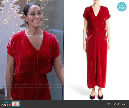 Zero + Maria Cornejo Sana Velvet Dress worn by Rainbow Johnson (Tracee Ellis Ross) on Black-ish