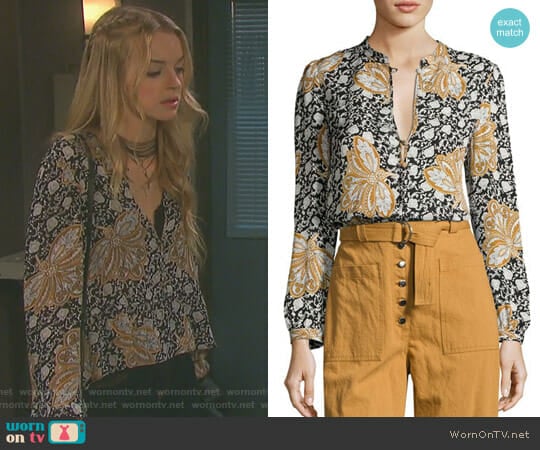 'Lox' Silk Top by A.L.C. worn by Claire Brady (Olivia Keegan) on Days of our Lives