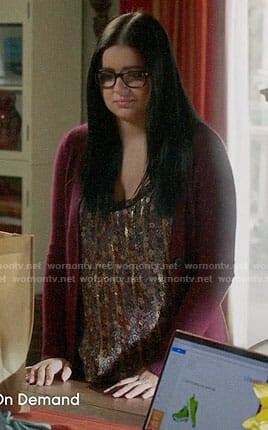 Alex’s floral top on Modern Family