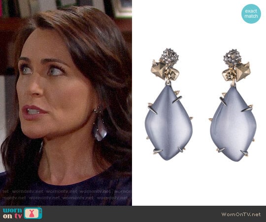 Alexis Bittar Stone Cluster Earrings worn by Quinn Fuller (Rena Sofer) on The Bold and the Beautiful