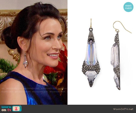 Alexis Bittar Wire Drop Accent Earrings worn by Quinn Fuller (Rena Sofer) on The Bold and the Beautiful