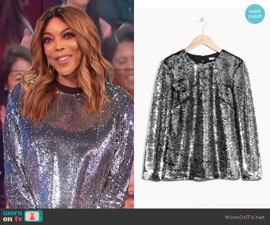 Sequined Top by & Other Stories worn by Wendy Williams on The Wendy Williams Show