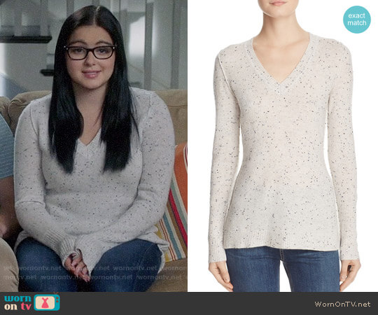 Aqua V-Neck Cashmere Sweater in Ash Nep worn by Alex Dunphy (Ariel Winter) on Modern Family