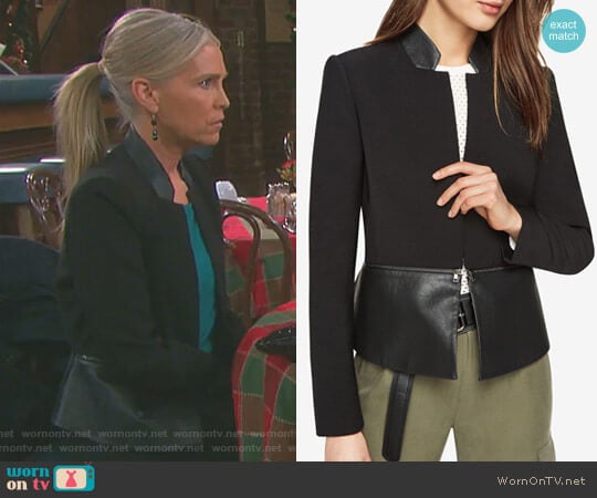 'Barrett' Jacket by Bcbgmaxazria worn by Jennifer Horton (Melissa Reeves) on Days of our Lives